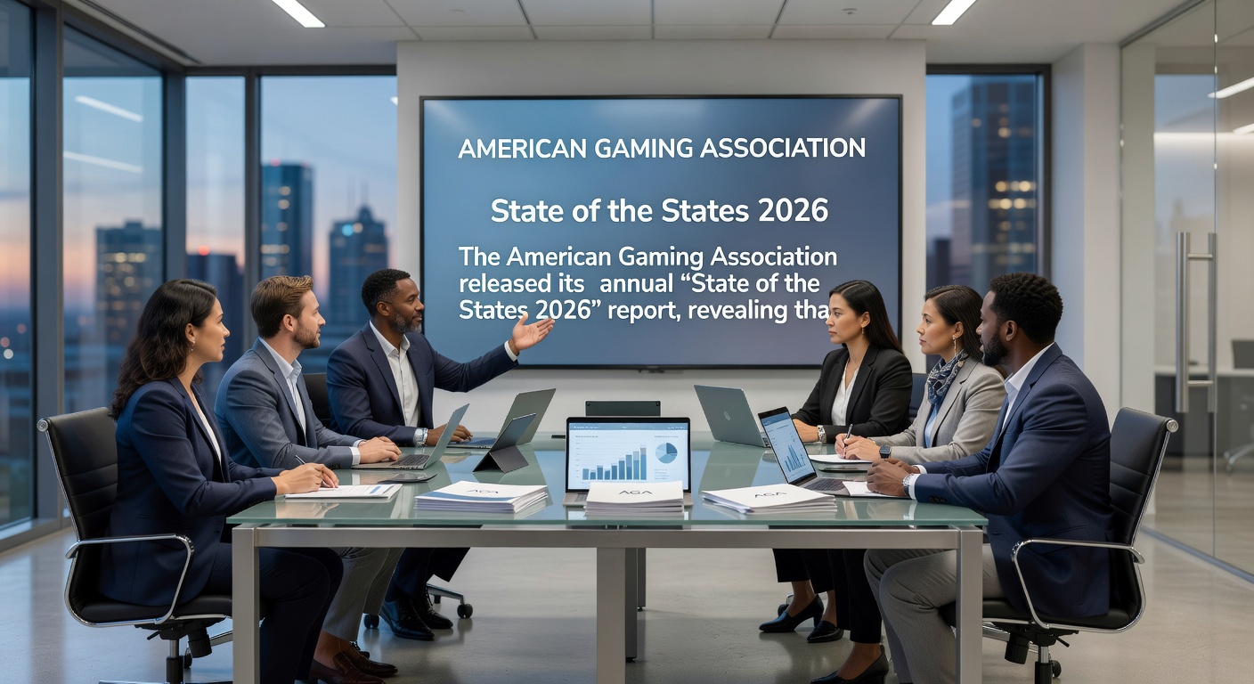 Digital interface of an iGaming platform displaying slots and table games, symbolizing the 25% revenue surge in February 2026