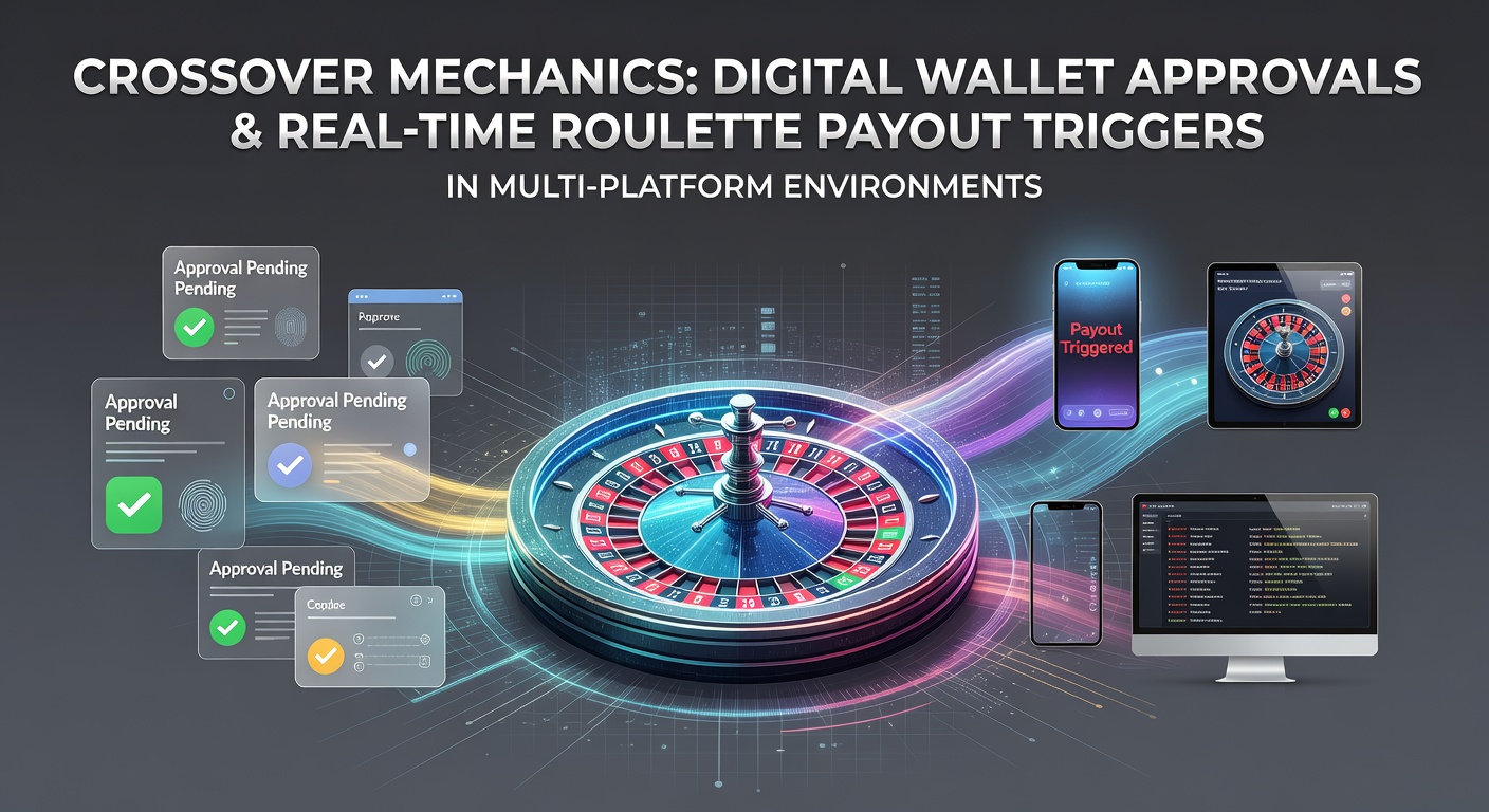 Digital wallet approval interface connected to roulette game dashboard across multiple devices