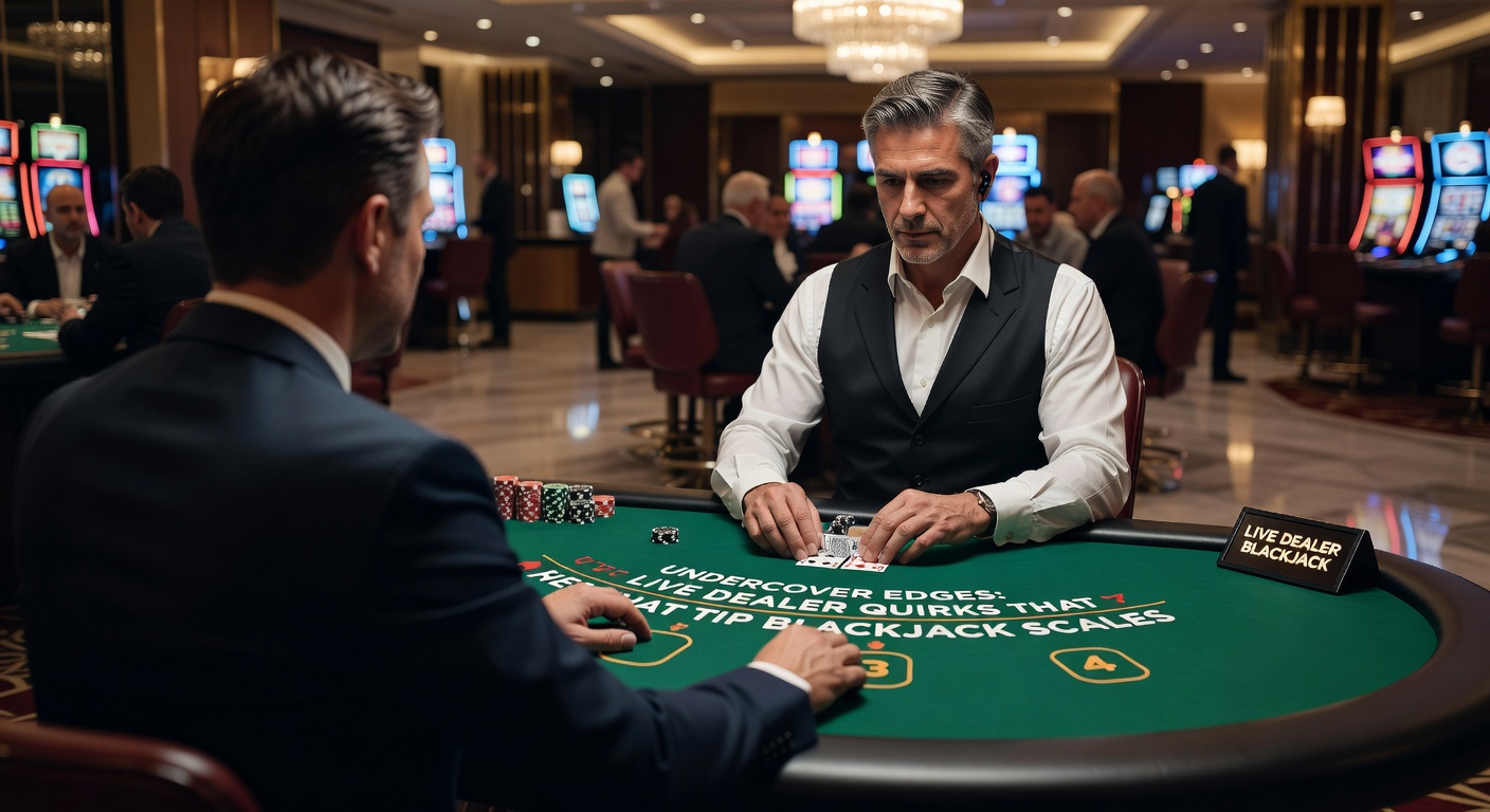 Close-up of live dealer blackjack stream with camera angle highlighting a subtle card reveal and dealer hand position